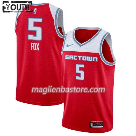 Maglia NBA Sacramento Kings De'Aaron Fox 5 Nike 2019-20 City Edition Swingman - Bambino